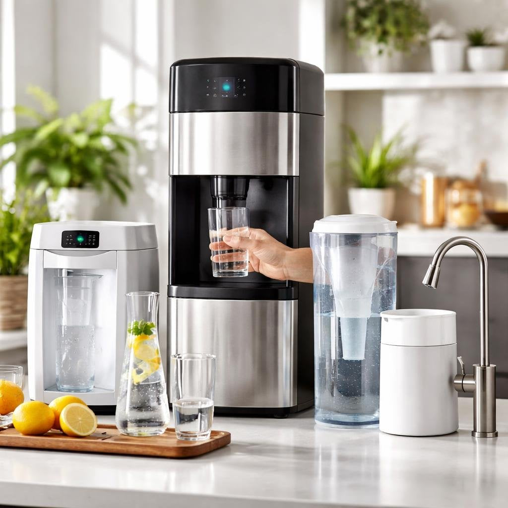 Countertop water cooler with compatible replacement filter