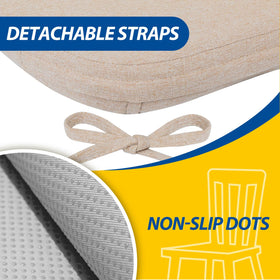 AAAAAcessories 17 by 16 inch cushions fit most chairs for versatility