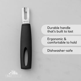 A Bar Above citrus zest garnishing knife for elegant cocktail garnishes.