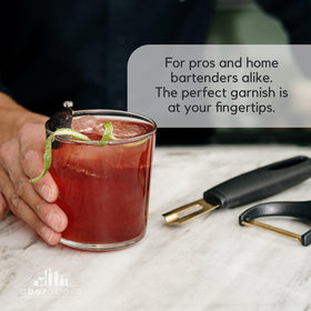 A Bar Above ergonomic non-slip handle for wet-bar confidence.
