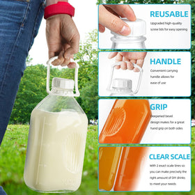 Absovetu fridge-friendly 10-inch glass bottles fit standard refrigerator doors