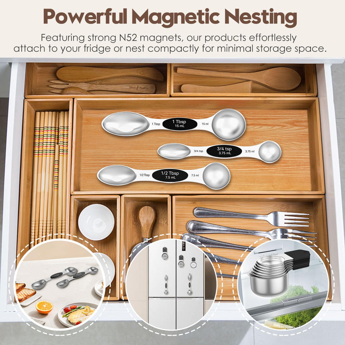 Abtrino set offers a wide range of sizes for sauces, spices, and liquids.