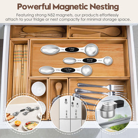 Abtrino set offers a wide range of sizes for sauces, spices, and liquids.