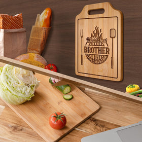 AceThrills kitchen decor cutting board as stylish display and server