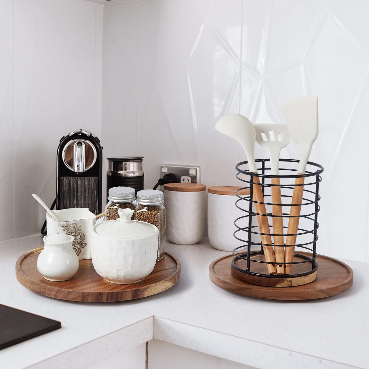 ACIAZAAZ bathroom vanity makeup turntable allows easy cosmetics access