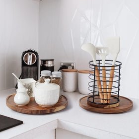 ACIAZAAZ bathroom vanity makeup turntable allows easy cosmetics access
