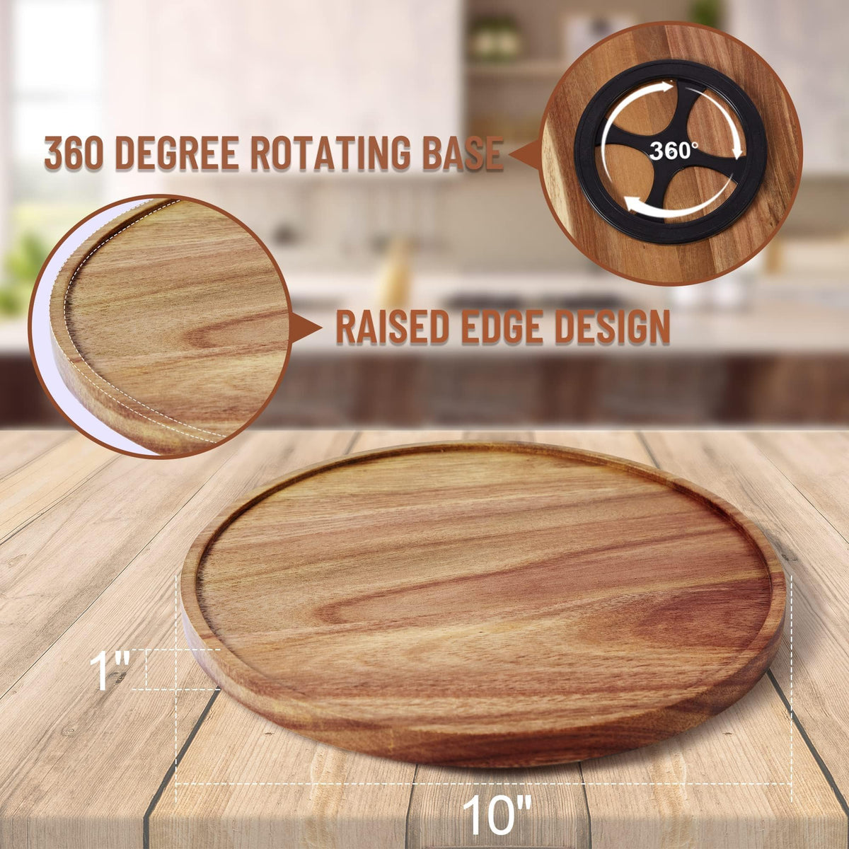ACIAZAAZ kitchen countertop turntable for quick access to spices and condiments