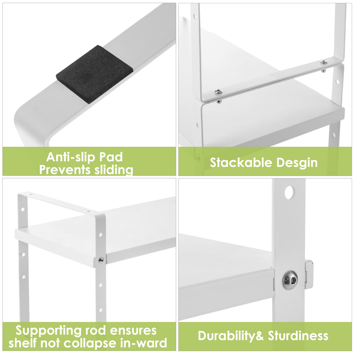 Across-Star white finish blends with modern kitchen decor.