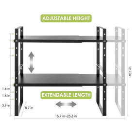 Across-Star Non-slip Feet prevent sliding for stable countertop organization.