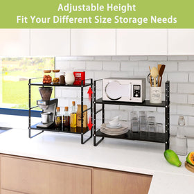 Across-Star Stackable Kitchen Rack demonstrates efficient pantry layering and space saving.