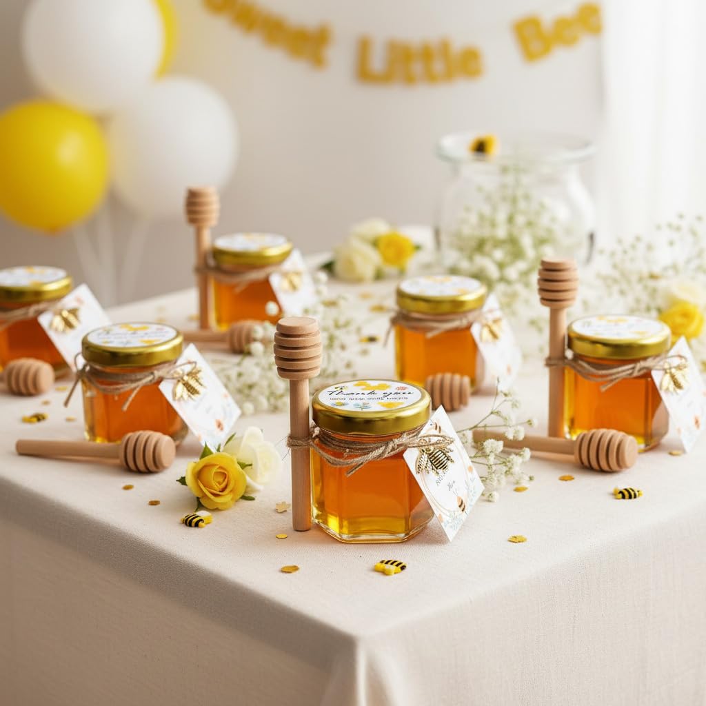Adabocute 1.5oz glass jars with gold sealing lids
