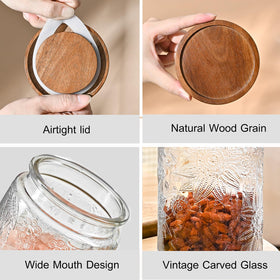 Adodeen airtight glass jar keeps tea, sugar, or spices fresh longer