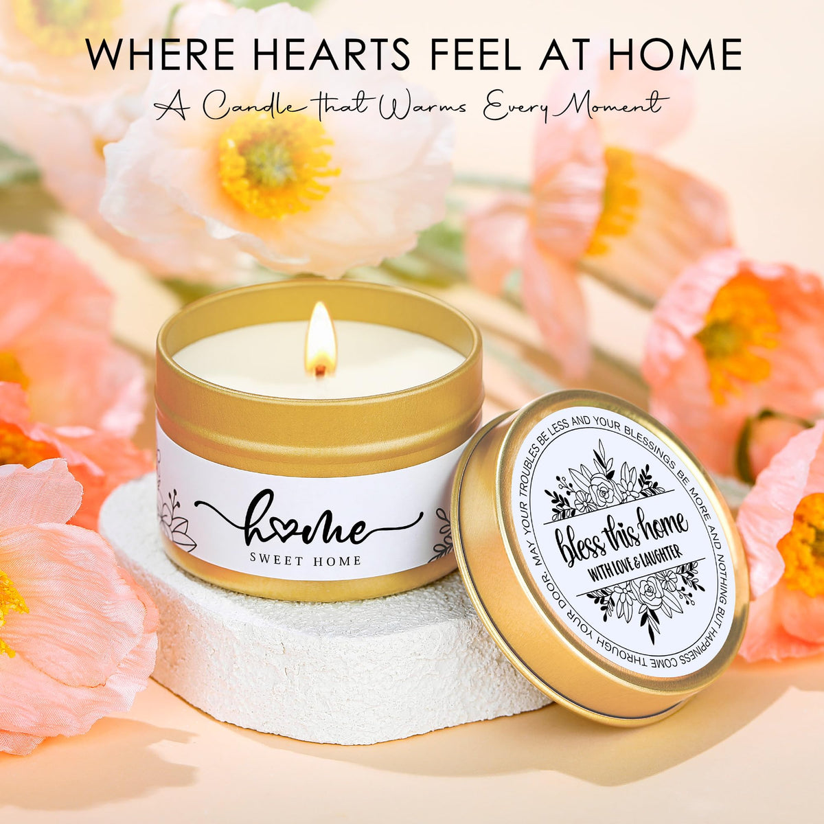 Adwaita scented candle in natural soy wax bringing a gentle aroma to a new home
