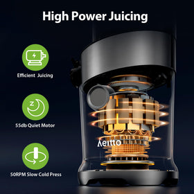 Aeitto assembled juicer with integrated hopper enables quick setup
