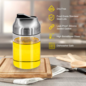 Aelga auto flip cap dispenser enabling spill-free pouring.