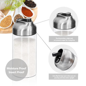 Aelga minimalist stainless top adds sleek table appeal.