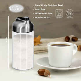 Aelga sugar dispenser with closed lid to protect from odors and pests.