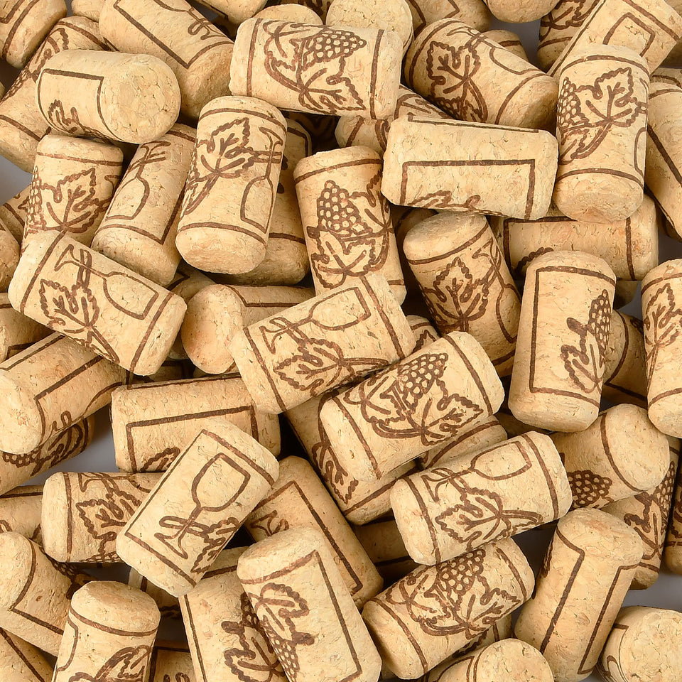 Aemygo 200-pack straight wine corks shown for bottle sealing and crafts