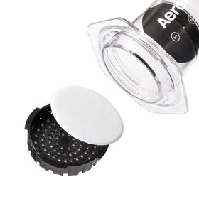 AeroPress brew with micro-filters delivering a cleaner cup.