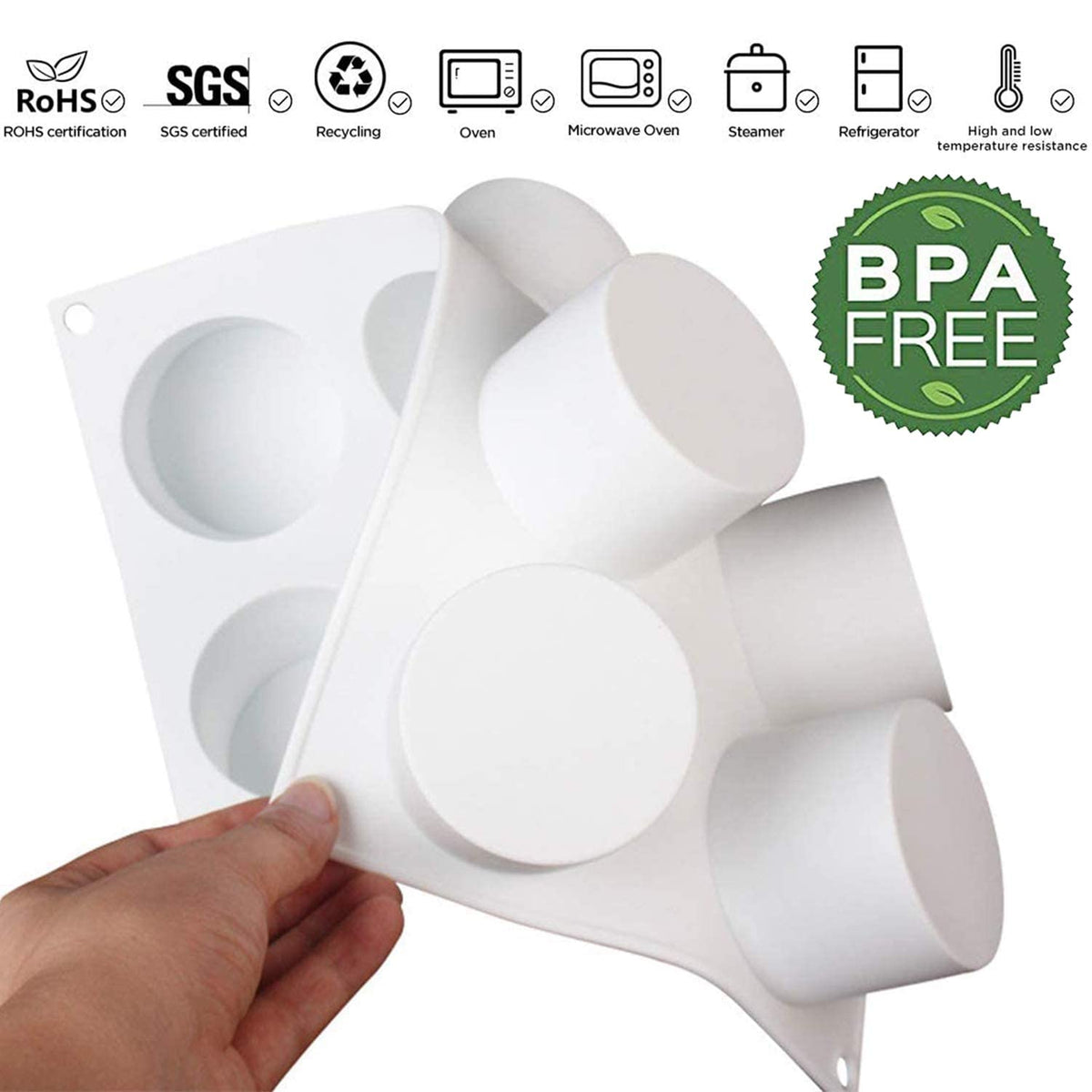 AFINSEA silicone molds are dishwasher-safe, simplifying cleanup after crafting treats.