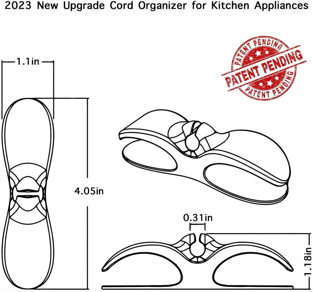 AFunCrafter Cord Organizer suits coffee makers, air fryers, and toasters on countertops.