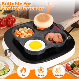 AHFLRITO bakelite handle stays cool during cooking.