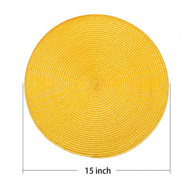 AHHFSMEI braided placemats offer tactile texture for stylish indoor dining.