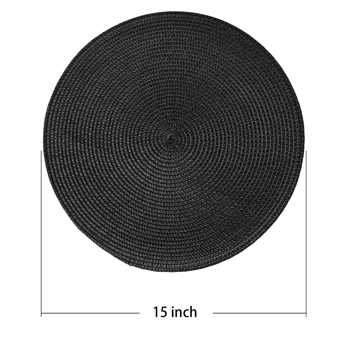 AHHFSMEI woven braided placemat closeup highlights durable texture and quality finish.