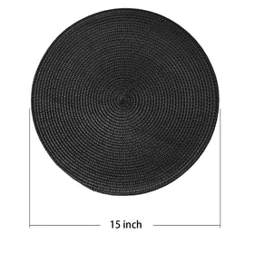 AHHFSMEI woven braided placemat closeup highlights durable texture and quality finish.
