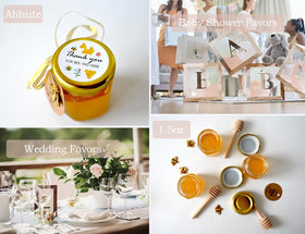 Ahhute wedding favors honey jar highlighting premium presentation.