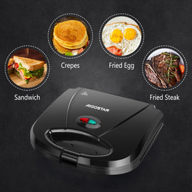 Aigostar shows cheese melting on the sandwich maker for gooey fillings