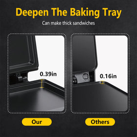 Aigostar sandwich maker browns edges to create a crispy crust