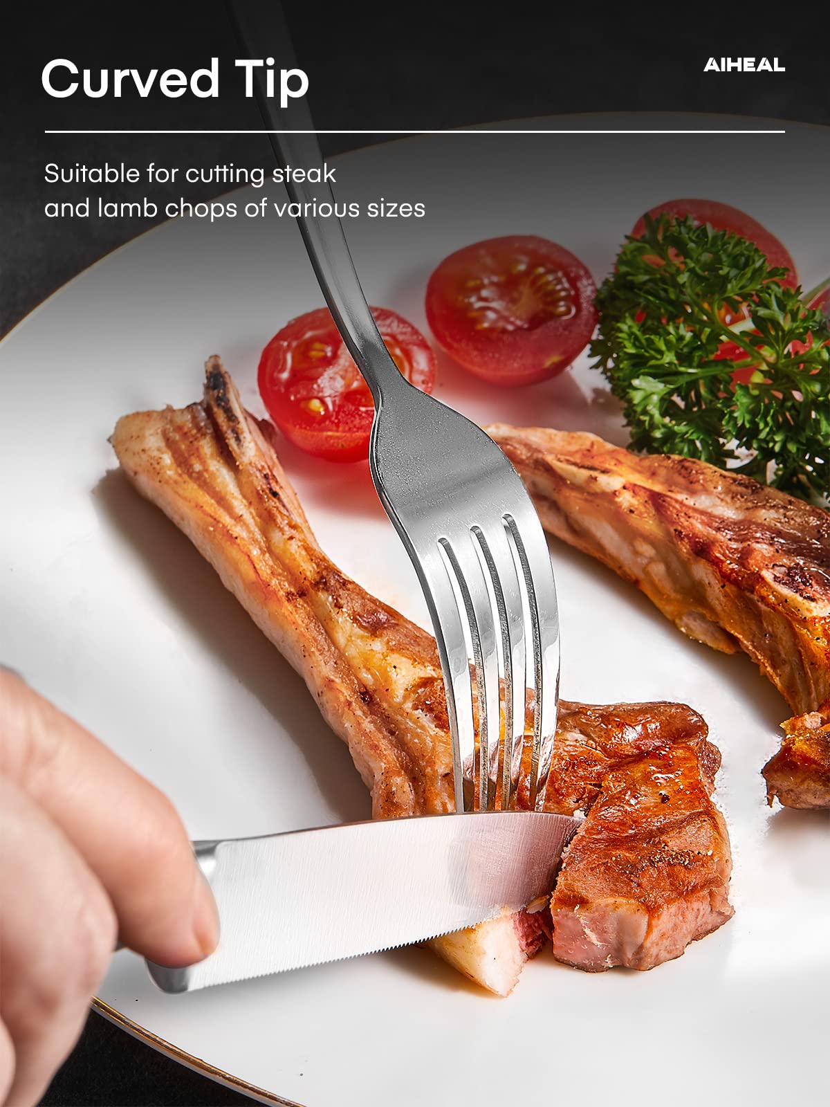 Aiheal ergonomic handle in hand for comfortable slicing