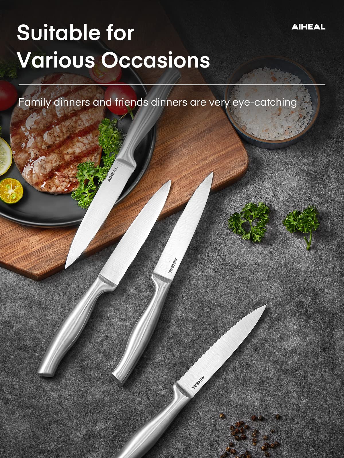 Aiheal packaging and branding on the knife set