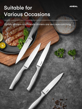Professional environment hint with Aiheal knives used in hospitality settings.