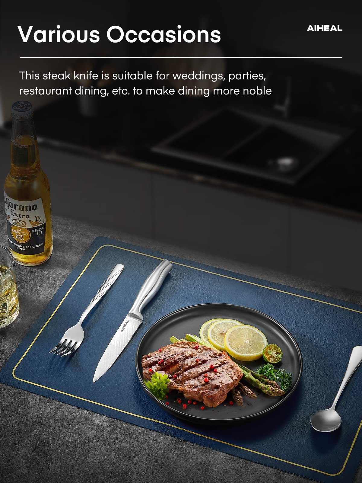 Aiheal stainless steel finish with sleek, stain-resistant look