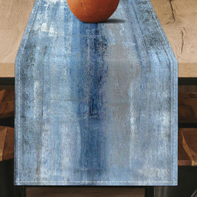 AILUER Blue Grey table runner showcases farmhouse texture for everyday meals