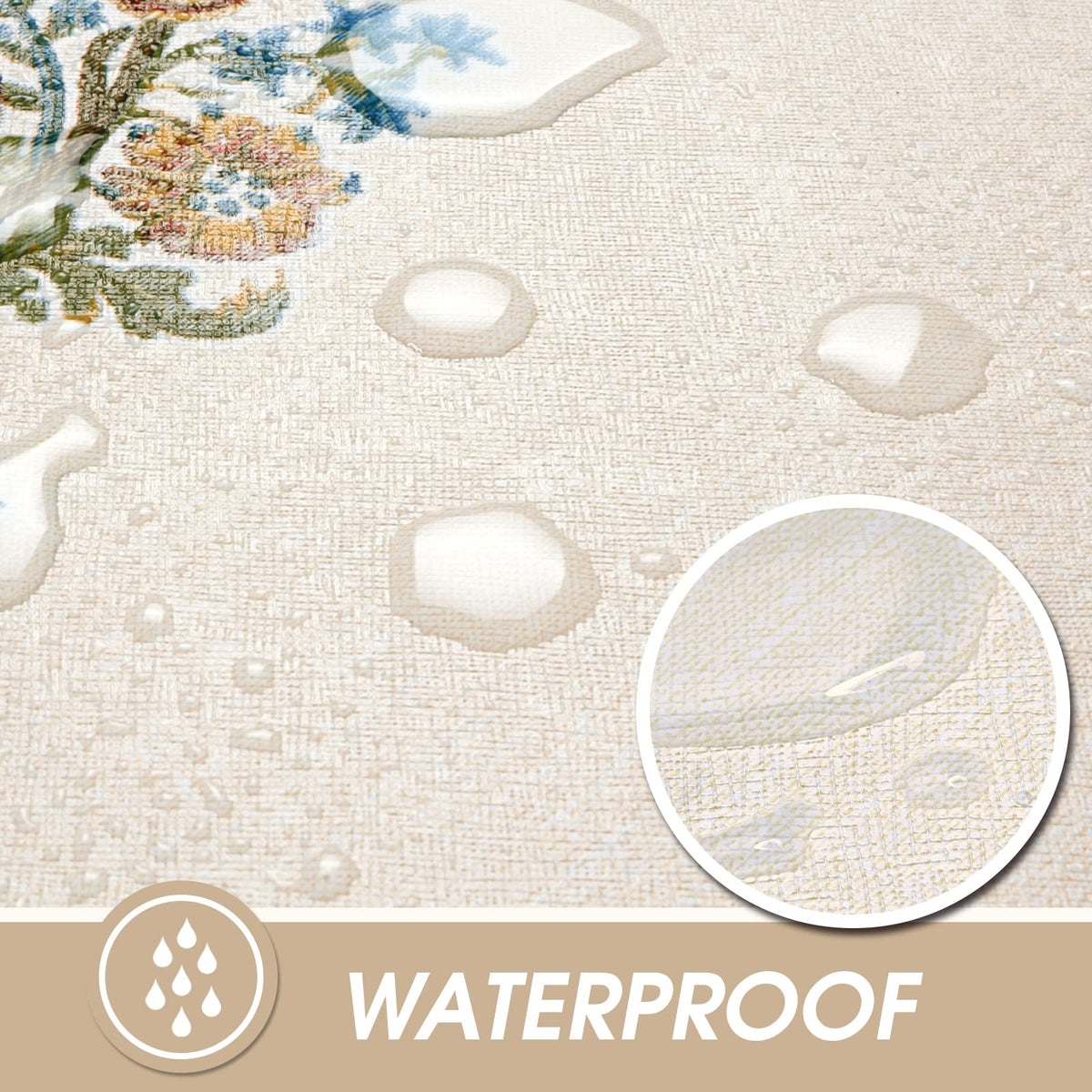 AIRCOWRIE oil-proof tablecover resists stains for tidy meals.