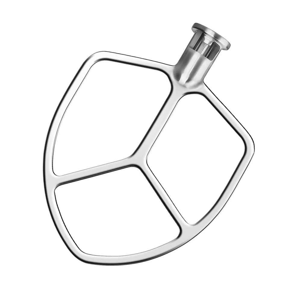 airkitrep flat beater in polished stainless steel compatible with KitchenAid 5-6 qt