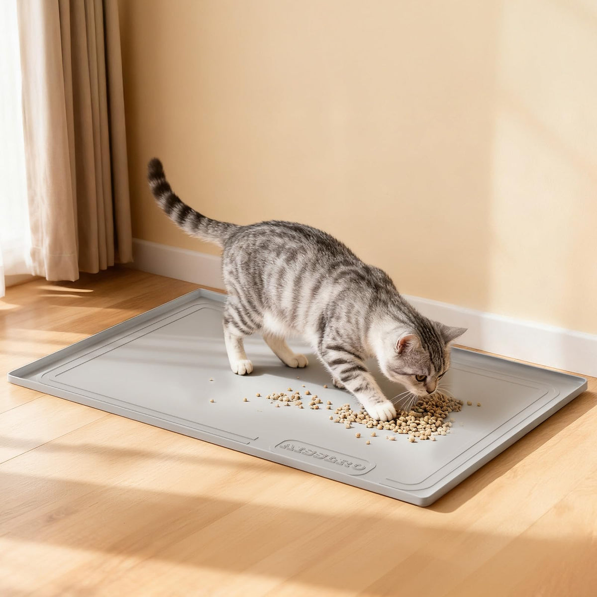 Aisslro under-sink mat kitchen cabinet protector; versatile liner option.