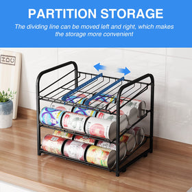 AIYAKA Can Rack Dimensions fit in standard cabinets: 16.5W x 12.2D x 14.5H.