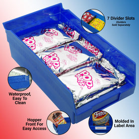 Akro-Mils 30130 durable polymer construction resists wear and cleans easily.