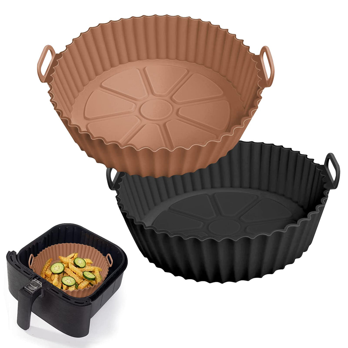 AKSDTH easy-clean reusable liner keeps air fryer grease-free.