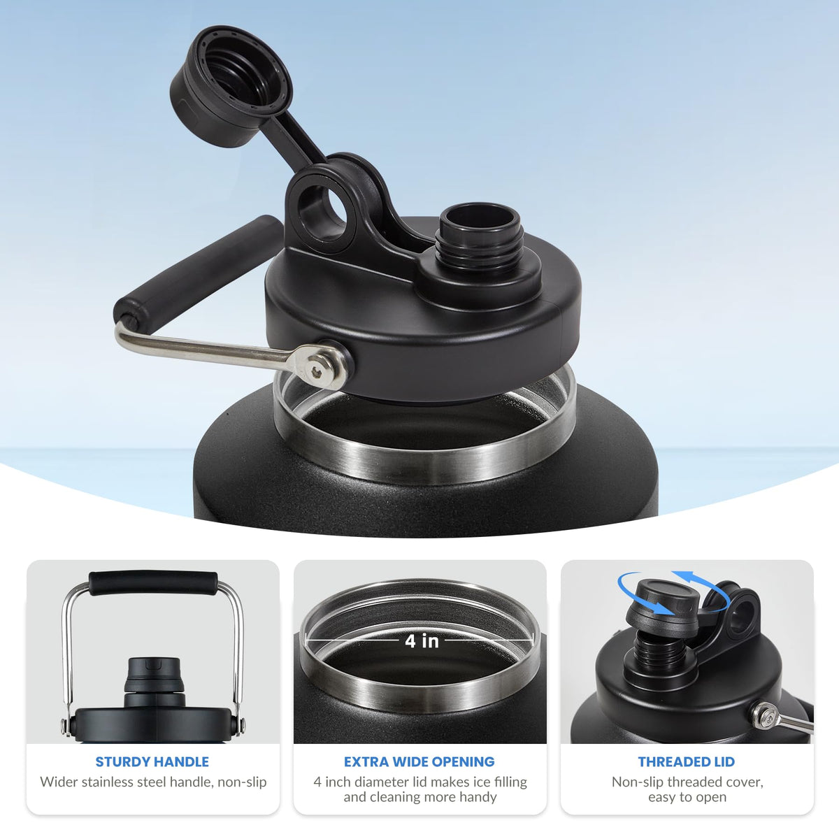 Alathote double-wall vacuum insulation preserves beverage temperature for extended periods.