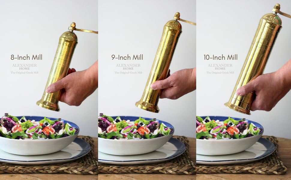 Alexander Home brass-gold finish display in kitchen or table top