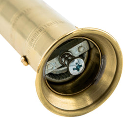 Alexander Home Brass Pepper Mill base with flange for stable grinding.
