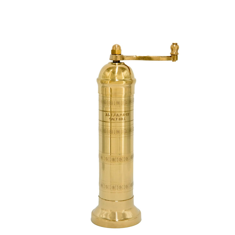 Alexander Home Original Greek Salt Mill brass base for stable, even grinding