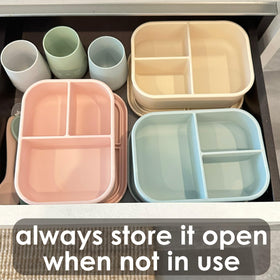 Ali+Oli blue bento box dishwasher-safe for simple cleanup