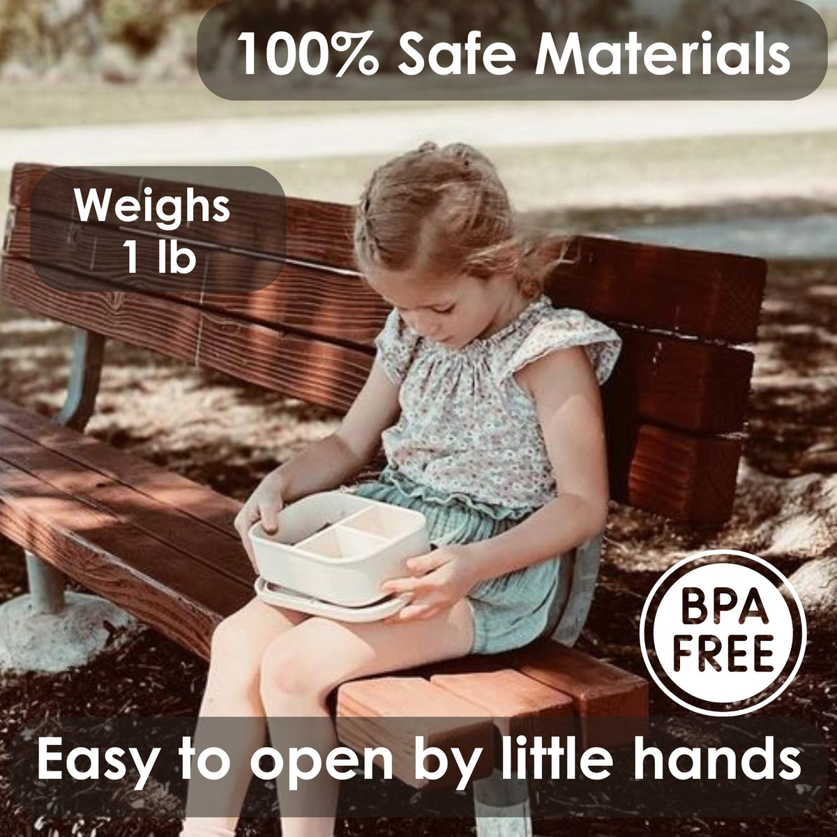 Ali+Oli blue bento box lid open for easy access