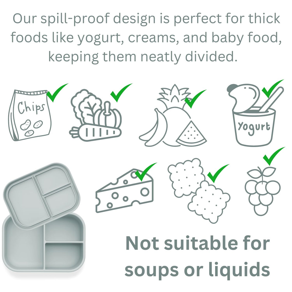 Ali+Oli blue bento box spill-proof design for on-the-go meals